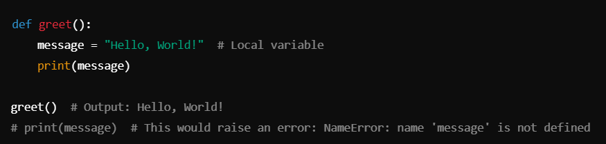 python local variable