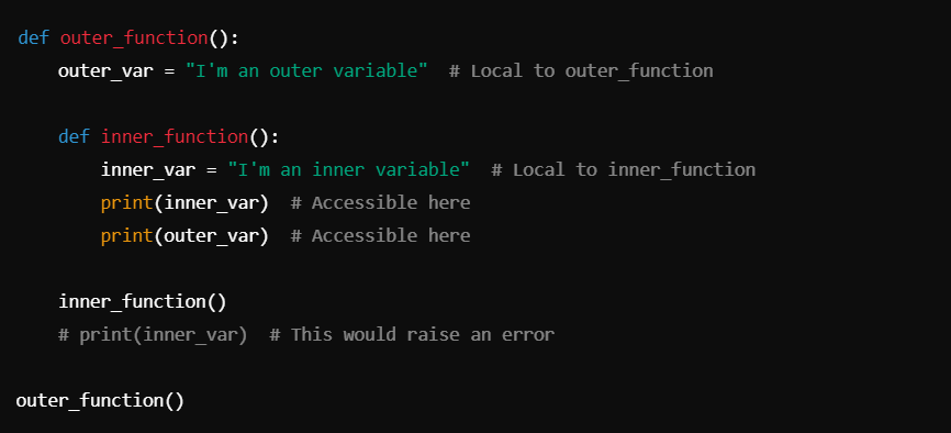 scope of local variable example