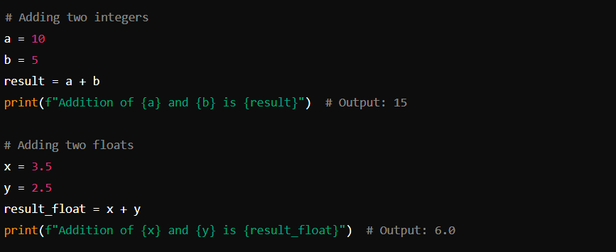 python arithmetic operators