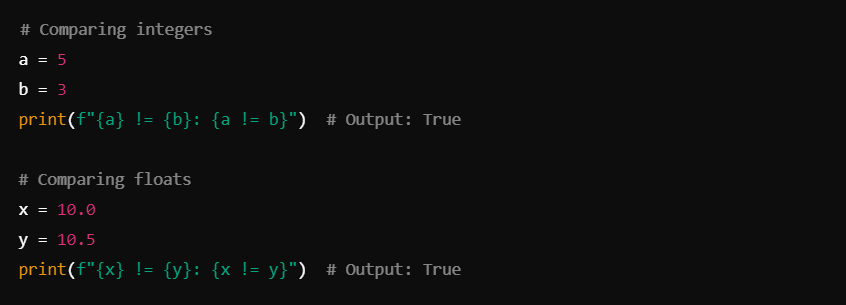 Python’s comparison operators